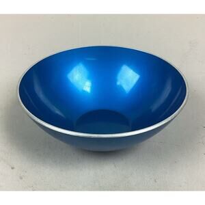 Emalox Sky Blue Turquoise Enameled Aluminum Bowl - 5 3/4”D - Made in Norway